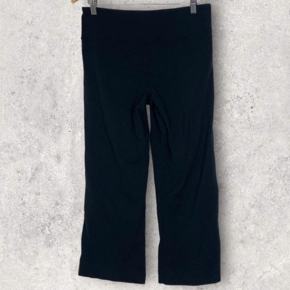 Lululemon Black Cropped High Rise Leggings Size 10 Anti Stink Stretch Yoga Pants - Picture 3 of 10